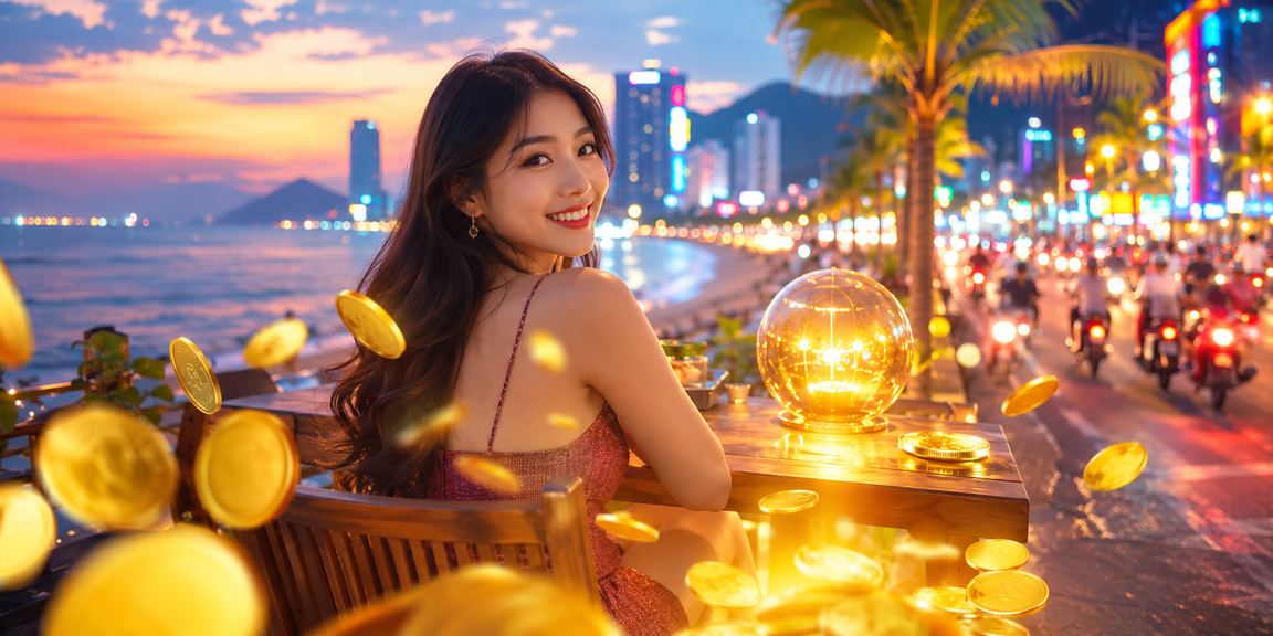 Người dùng tại Đà Nẵng ngồi cà phê buổi sáng và xem kết quả xổ số trên điện thoại