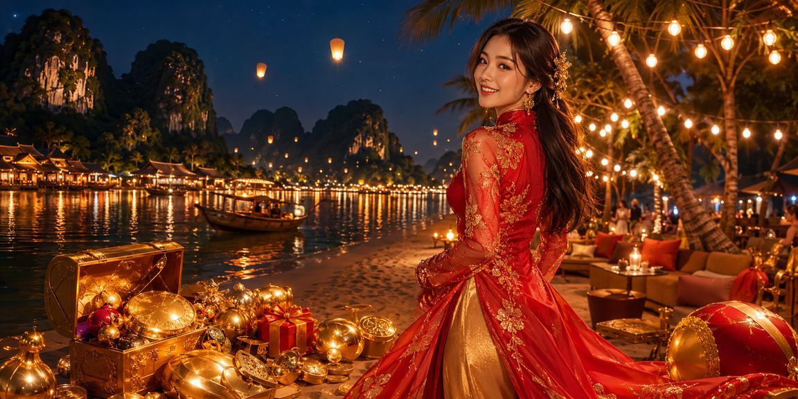 Khung cảnh Ninh Bình thanh bình với người dùng truy cập nền tảng giải trí trực tuyến an toàn
